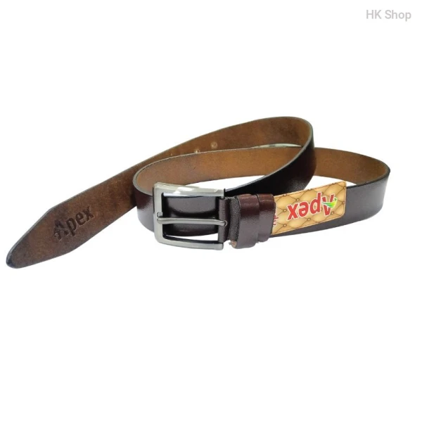 APEX Leather Belt For Men Brown