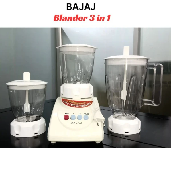 Bajaj 3 In 1 Mixer Blender - 350W - White