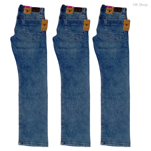 Buffalo Vintage Denim Stretch Jeans – Classic Blue – ১০০% Original Export Quality