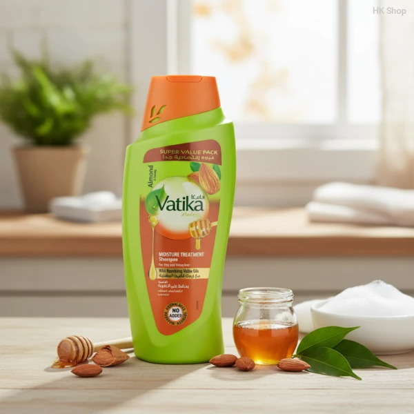 Buy Vatika Almond Moisture Treatment Shampoo 700ml – Hydrating Shampoo for Dry & Damaged Hair with Natural Oils