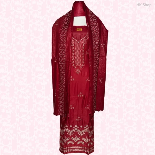 Elegant Red Embroidered Kurta Set – A Perfect Blend of Tradition & Modern Elegance