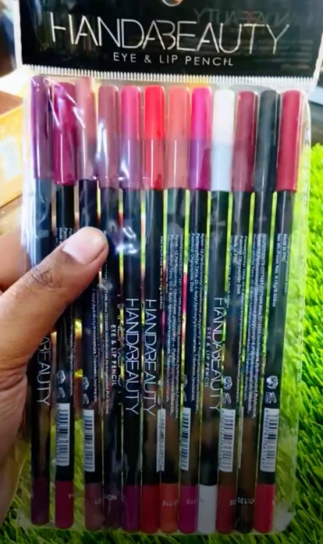 HandaBeauty Eye & Lip Pencil Set – 12 Long-Lasting Multi-Color Makeup Pencils for Lips & Eyes | Casual outing, অফিস, পার্টি এবং বিশেষ অনুষ্ঠানের জন্য