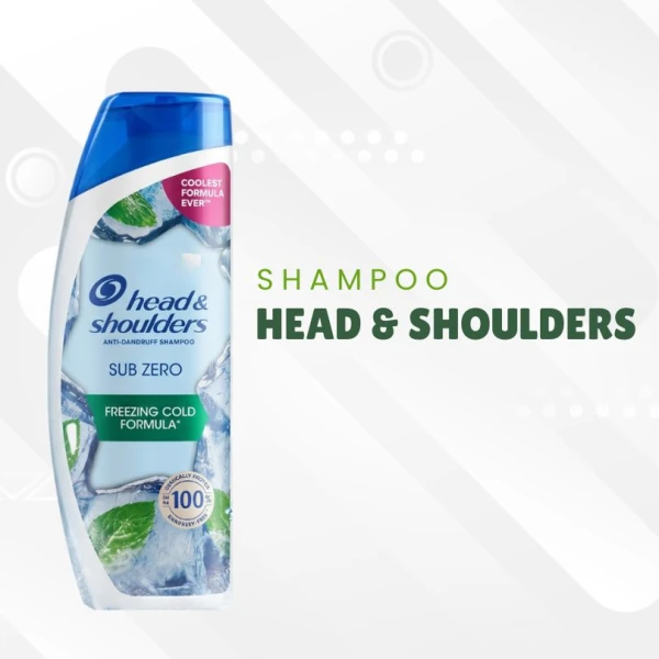 Head & Shoulders Sub Zero Anti-Dandruff Shampoo – Cooling Freezing Formula for Healthy Scalp, 300ml | হেড অ্যান্ড শোল্ডার্স সাব জিরো শ্যাম্পু – ৩০০মি.লি