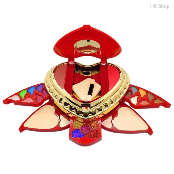 Kiss Touch Heart-Shaped Makeup Kit - Elegant and All-in-One Cosmetic Set | Best Makeup Box Price in Bangladesh