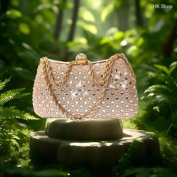 Latest Irregular Diamond Women's Clutch Shoulder Bags | 2025 Rhinestone Clutch Purses For Women | Party Cross Body Handbags