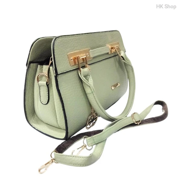 Luxurious Artificial Leather Handbag with Gold Metal Chain Detail – Stylish & Functional