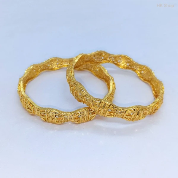 Luxury Gold-Plated Bridal Jewelry Set – Choker, Necklace, Earrings & Bangles