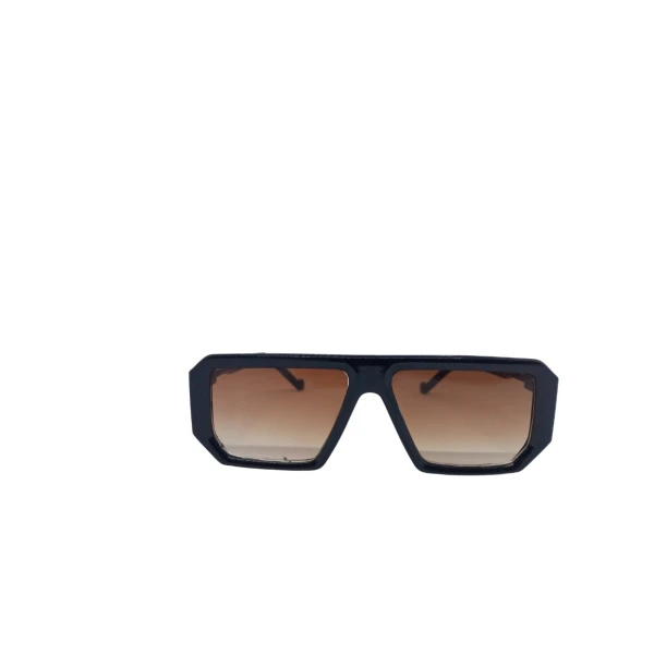 Men's Retro Square Navigator Sunglasses | Glossy Black Acetate Frame & Gradient Lenses | প্রিমিয়াম স্কয়ার নেভিগেটর সানগ্লাস