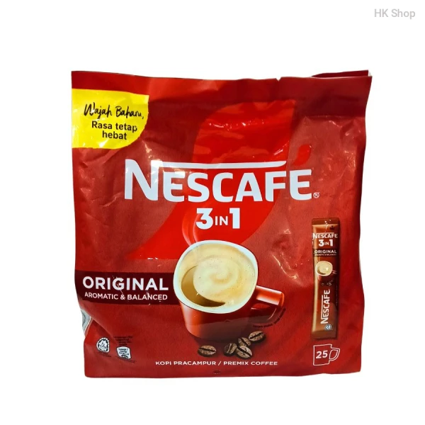 Nescafe 3 in 1 Instant Coffee - Original (25 Sachets)