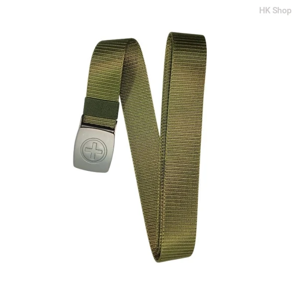 Nylon Belts With Plus Designed Buckle Head Olive Green