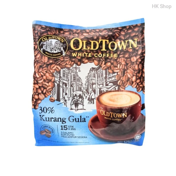 OldTown White Coffee 3-in-1 Instant Coffee Mix - Extra Rich, Less Sugar & Classic Flavors (15 Sachets x 35g)