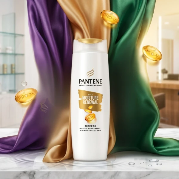 Pantene Pro-V Daily Moisture Renewal Shampoo 300ml – Hydrating & Nourishing Hair Care for Dry, Damaged Hair | প্যানটিন প্রো-ভি ডেইলি ময়েশ্চার শ্যাম্পু ৩০০মিলি