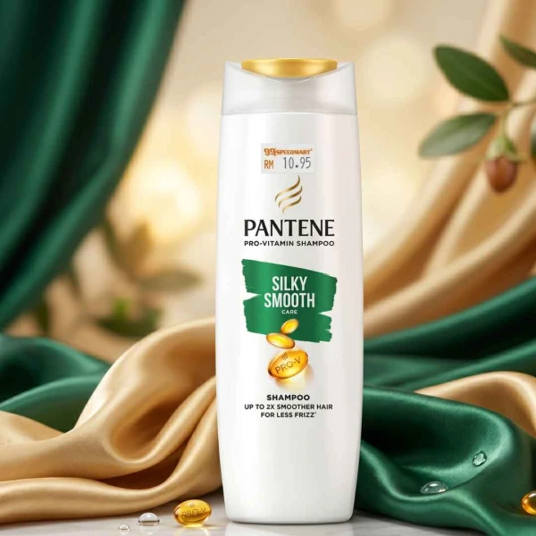 Pantene Silky Smooth Care Shampoo 300ml – Anti-Frizz, Nourishing Pro-V Formula for Smooth & Shiny Hair | প্যানটিন সিলকি স্মুথ কেয়ার শ্যাম্পু ৩০০মিলি