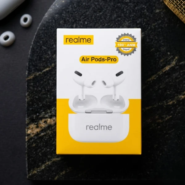 Realme Air Pods Pro Wireless Bluetooth Earbuds with ENC Noise Cancellation, Touch Control & Charging Case for Android/iOS