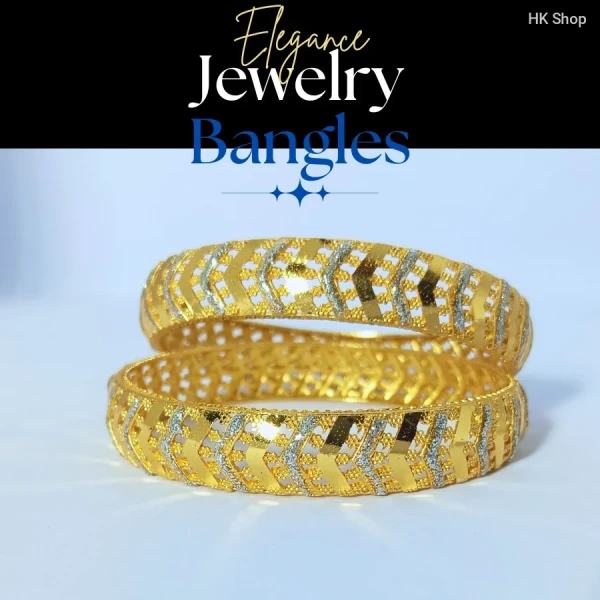 ✨Royal Ethnic Gold-Colored Bangles – A Fusion of Tradition & Glamour✨