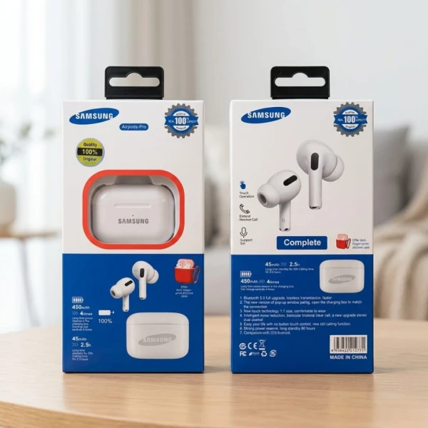 Samsung Air Pods Pro Wireless Earbuds – Bluetooth 5.2 True Wireless Earphones with Charging Case, Noise Cancellation & Long Battery Life