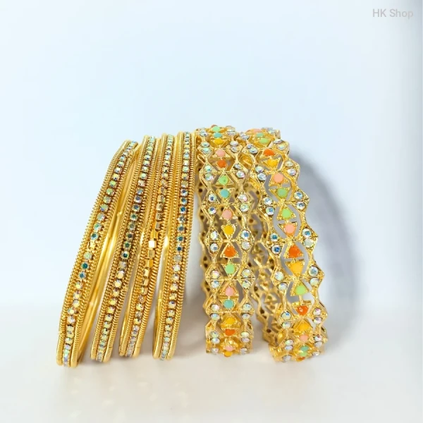 Stylish Design Bangles – কালারফুল এলিগেন্সের অনন্য সংযোজন! (Imported from India)