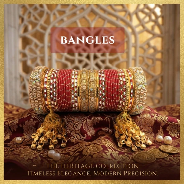 Traditional Indian Bangles Set with Gold Tassels – Colorful Glass Bangles for Wedding & Festivals | ট্রেডিশনাল ইন্ডিয়ান ব্যাঙ্গলস সেট