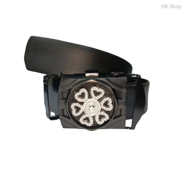 Watch System Leather Belt For Men Silver