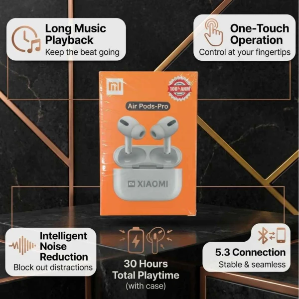 Xiaomi Air Pods Pro Wireless Earbuds – Bluetooth 5.2, Noise Cancelling, Long Battery Life, Compatible with iPhone & Android
