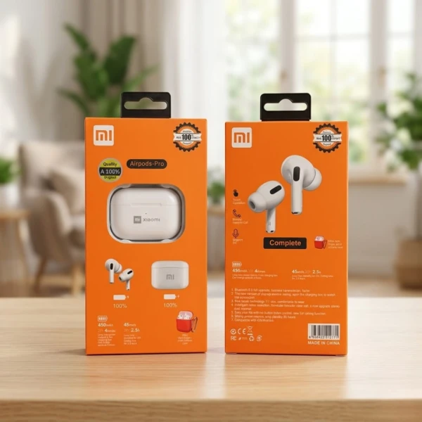 Xiaomi AirPods Pro Wireless Earbuds with Charging Case – Bluetooth 5.0, Touch Control, HD Stereo, iOS & Android Compatible | ওয়্যারলেস ব্লুটুথ ইয়ারবাডস