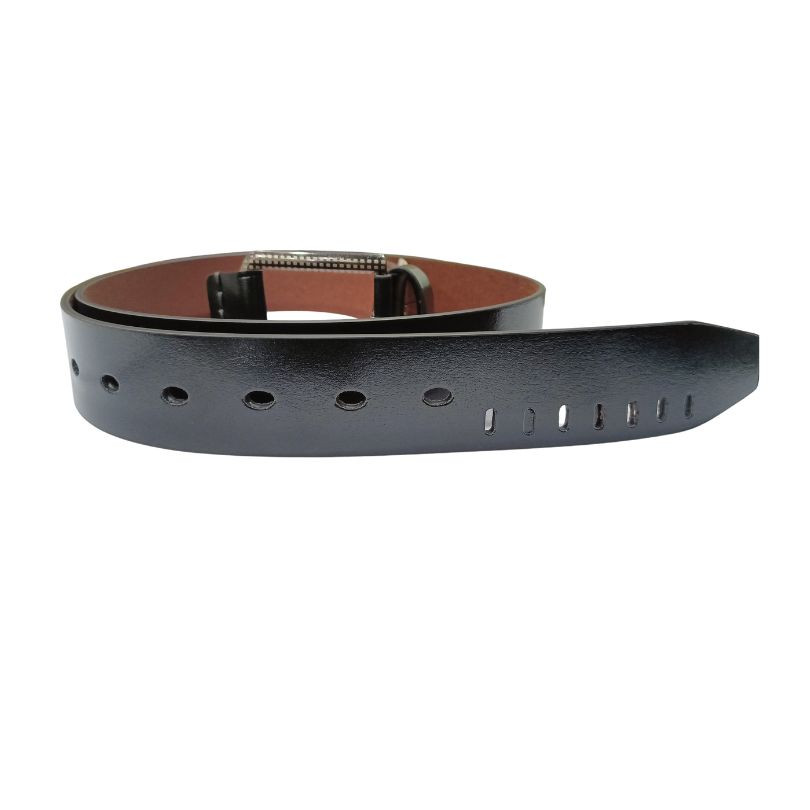 Horizontal and Vertical Perforated Classic Leather Belt For Men