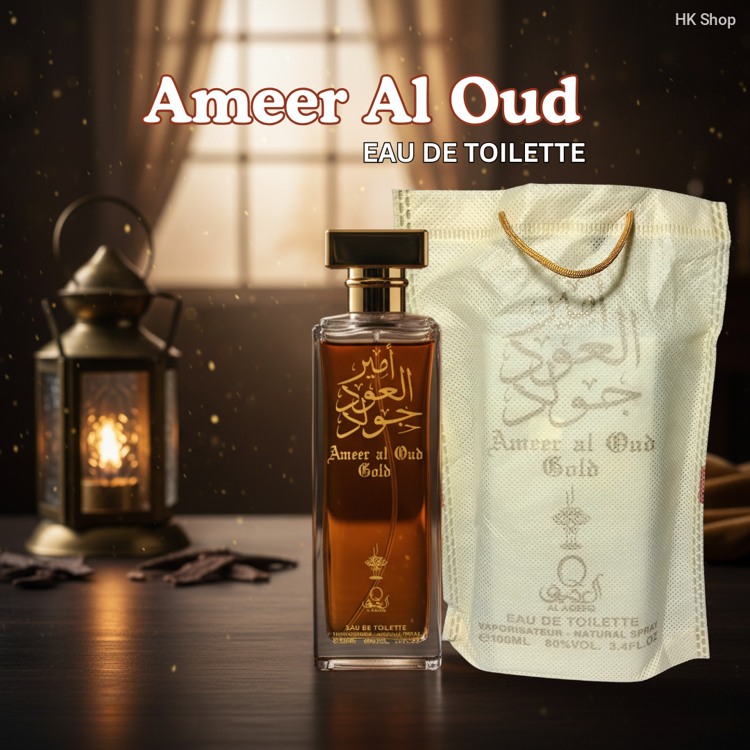 Ameer Al Oud Gold Eau de Toilette 100ml – Long Lasting Unisex Arabic Perfume