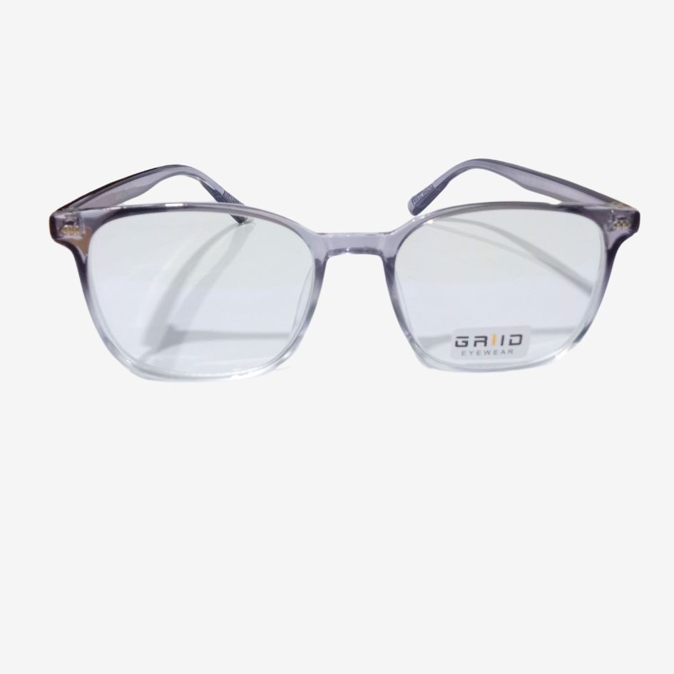 Grid Anti-Blue Light Square Frame Glasses