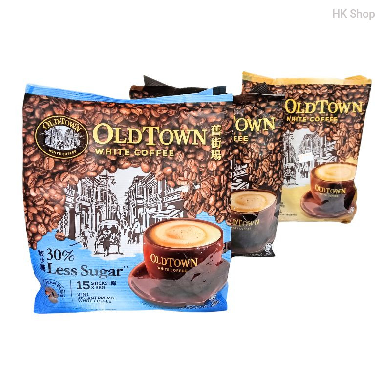 OldTown White Coffee 3-in-1 Instant Coffee Mix - Extra Rich, Less Sugar & Classic Flavors (15 Sachets x 35g)